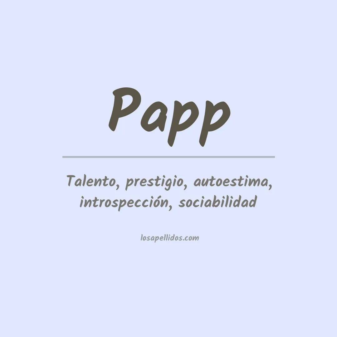 Apellido Papp