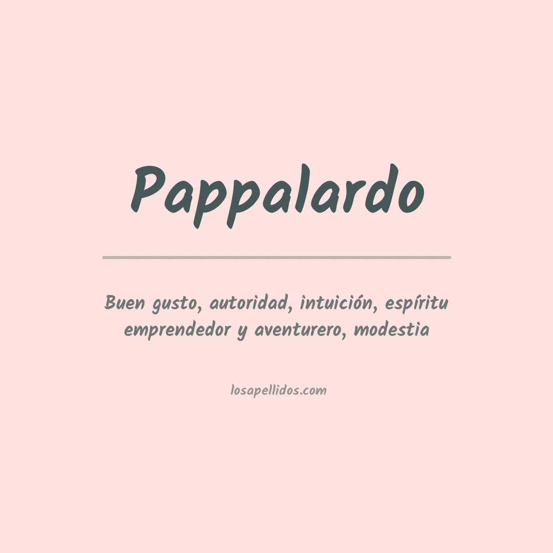 Apellido Pappalardo