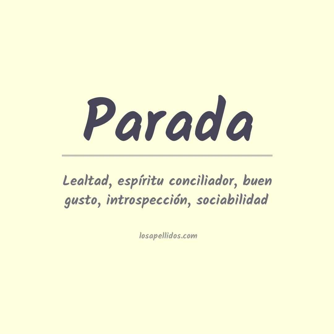 Apellido Parada
