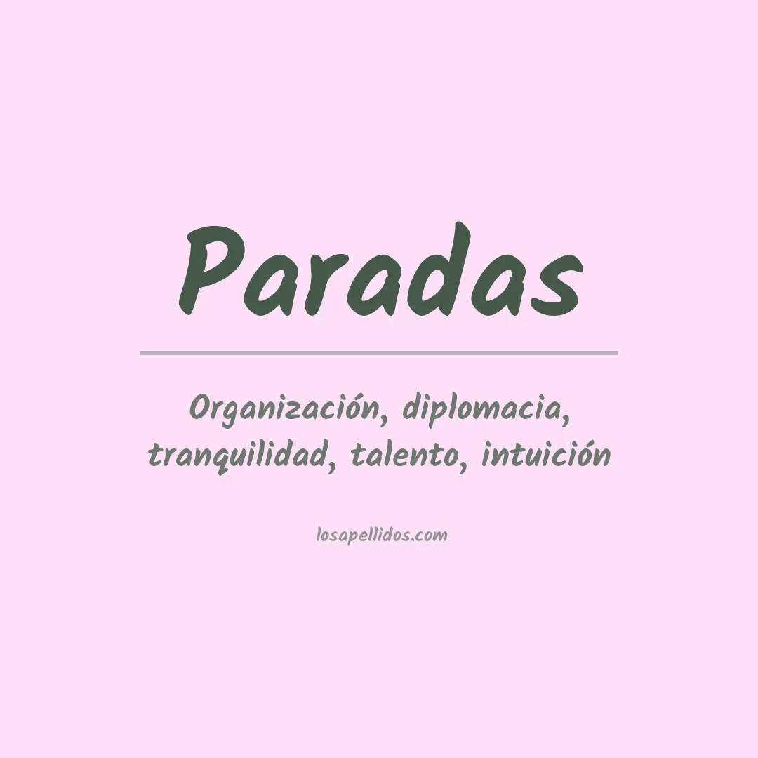 Apellido Paradas