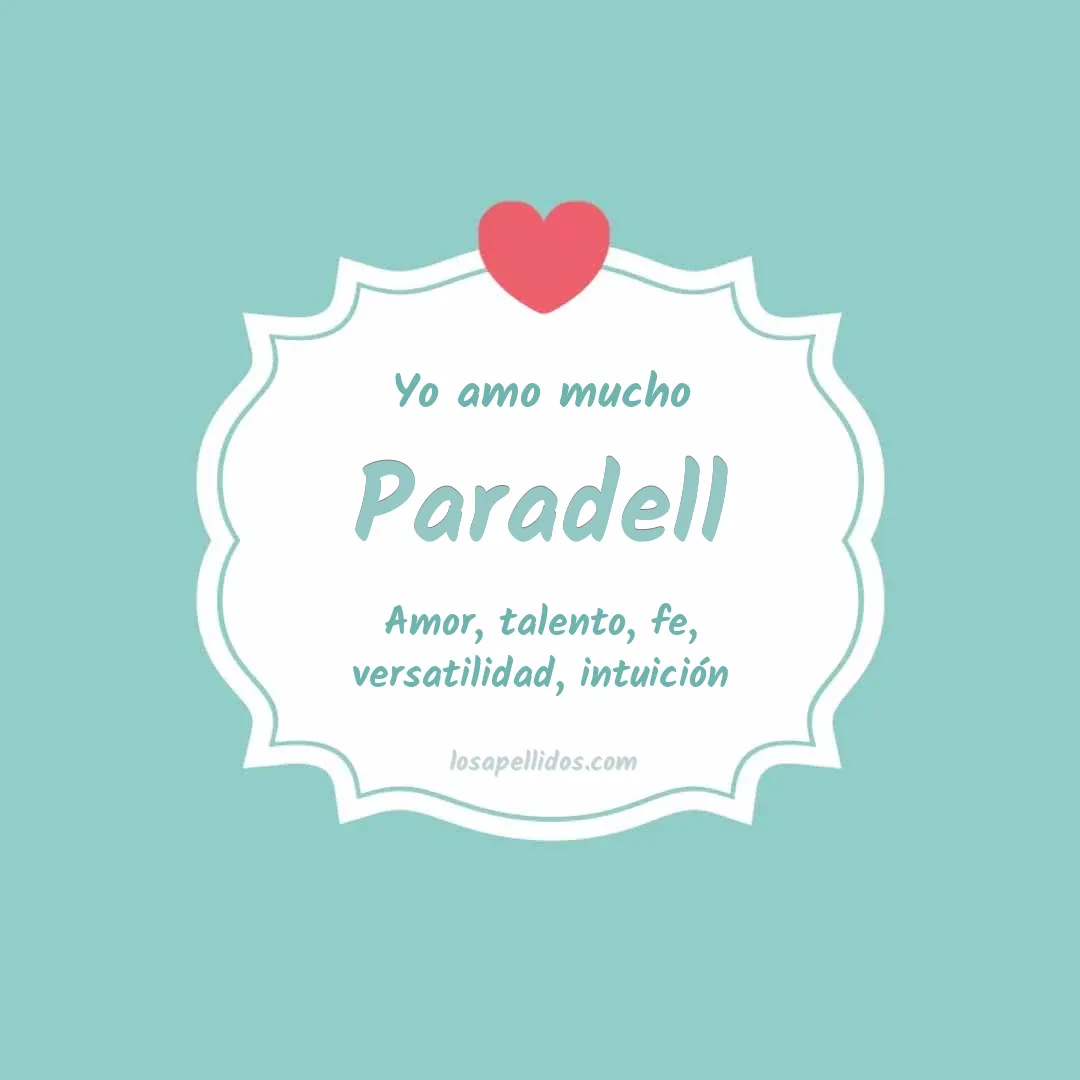 Yo amo mucho Paradell