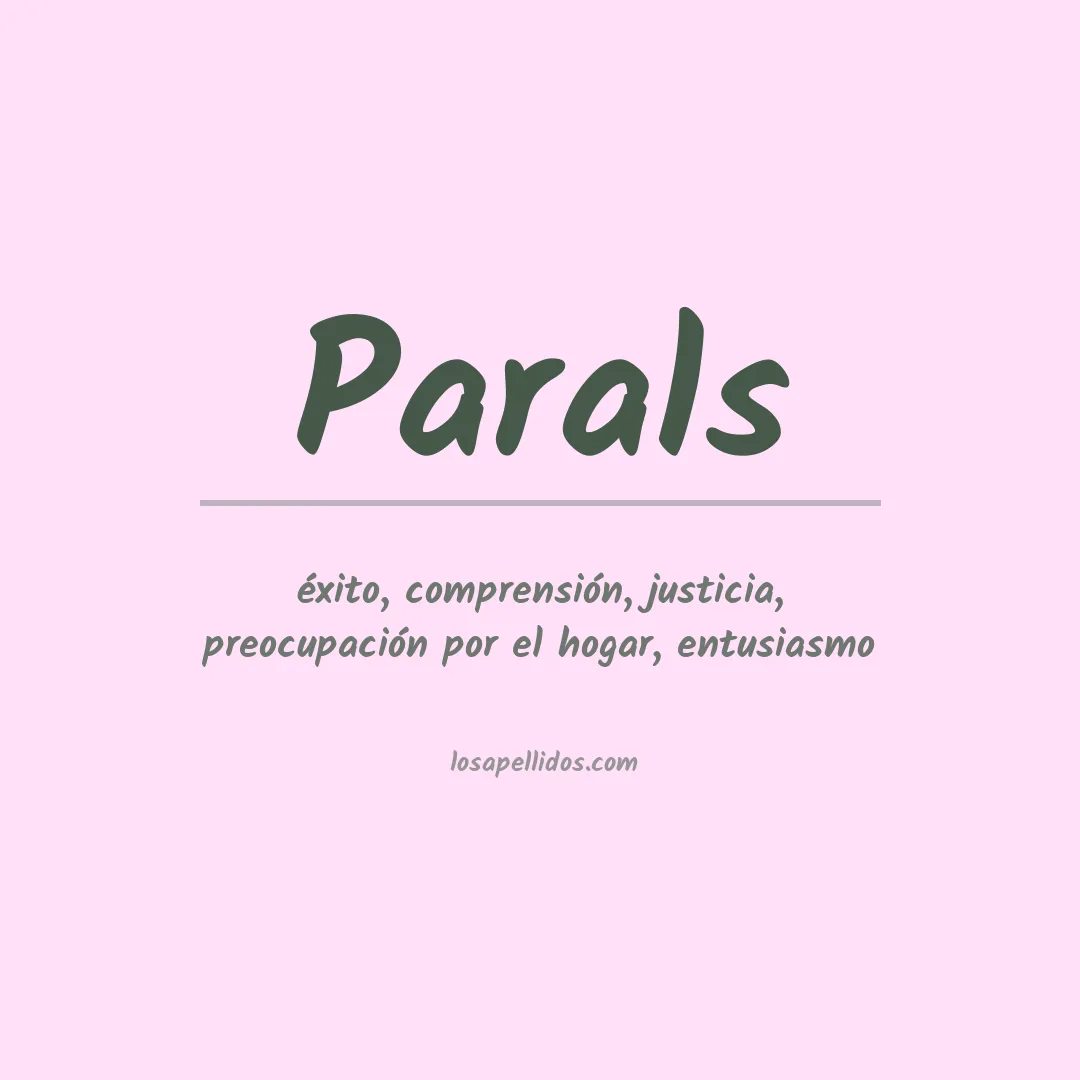 Apellido Parals