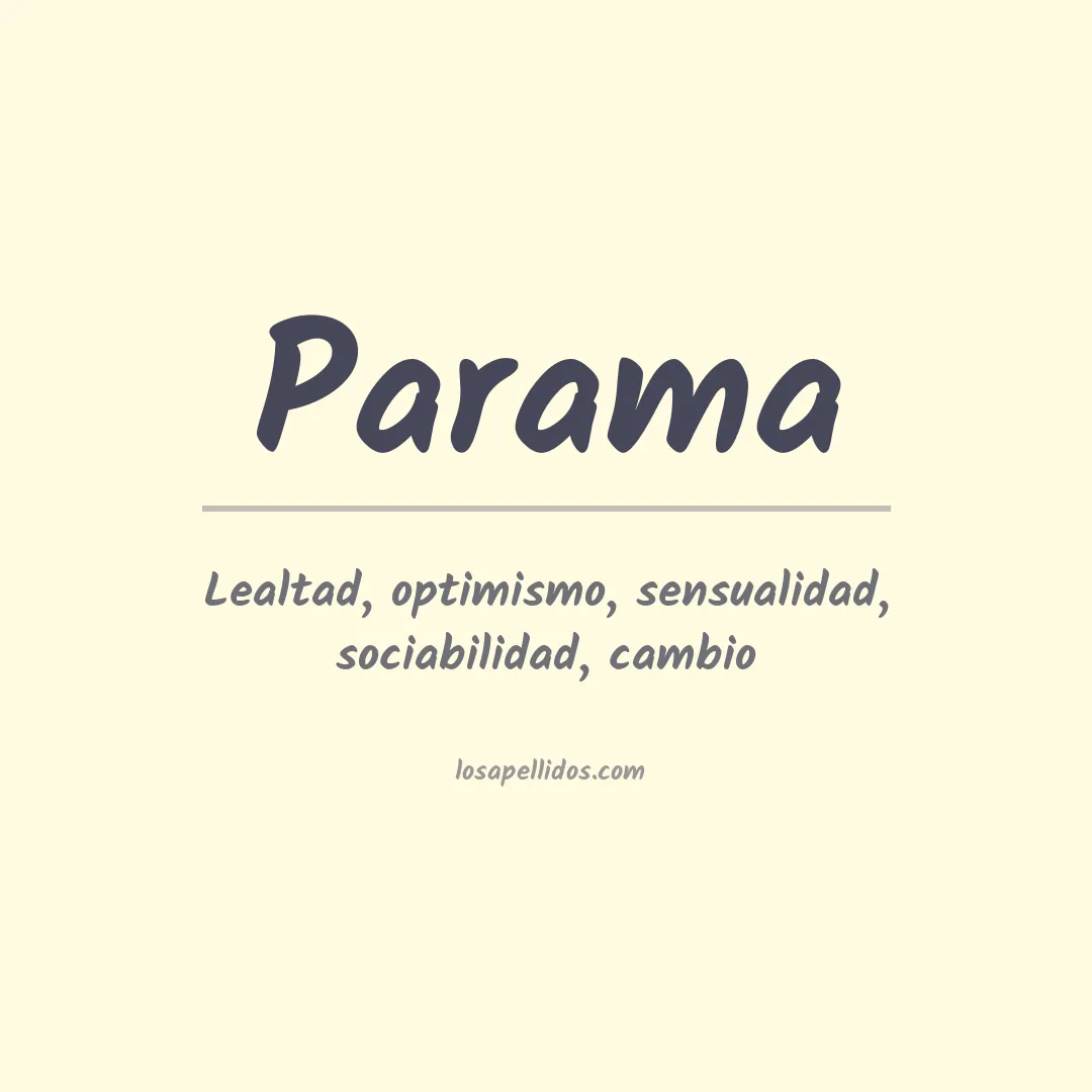 Apellido Parama