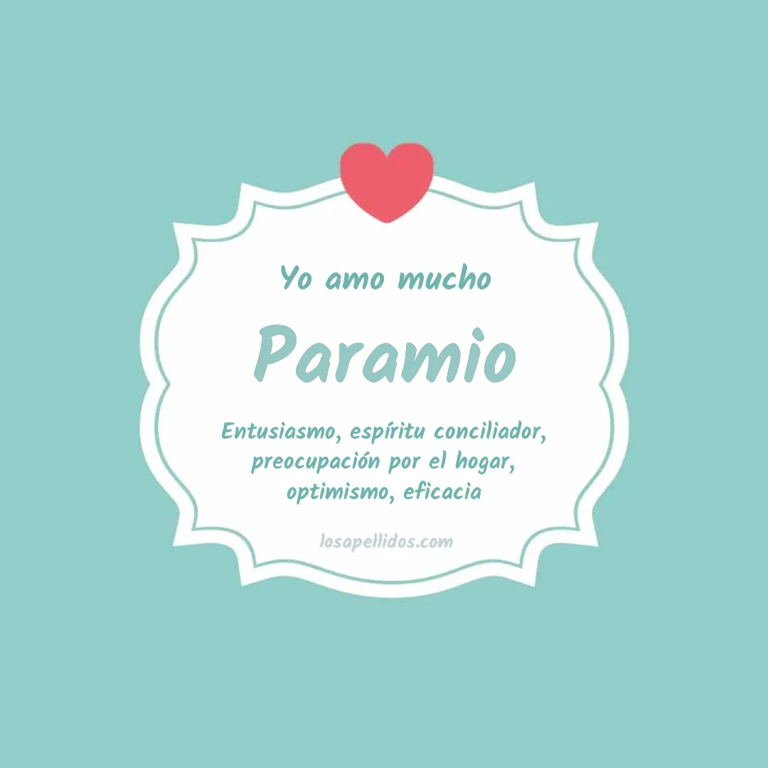 Yo amo mucho Paramio