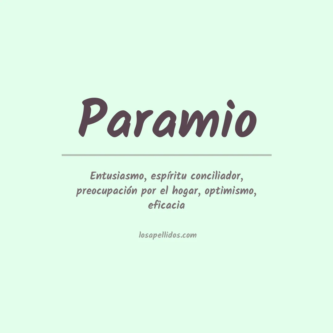 Apellido Paramio