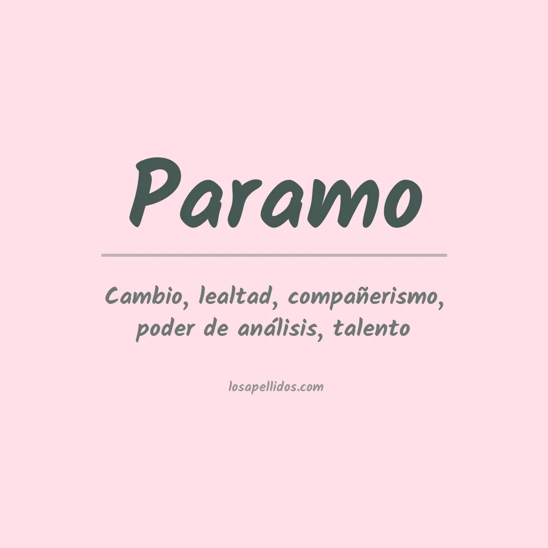 Apellido Páramo