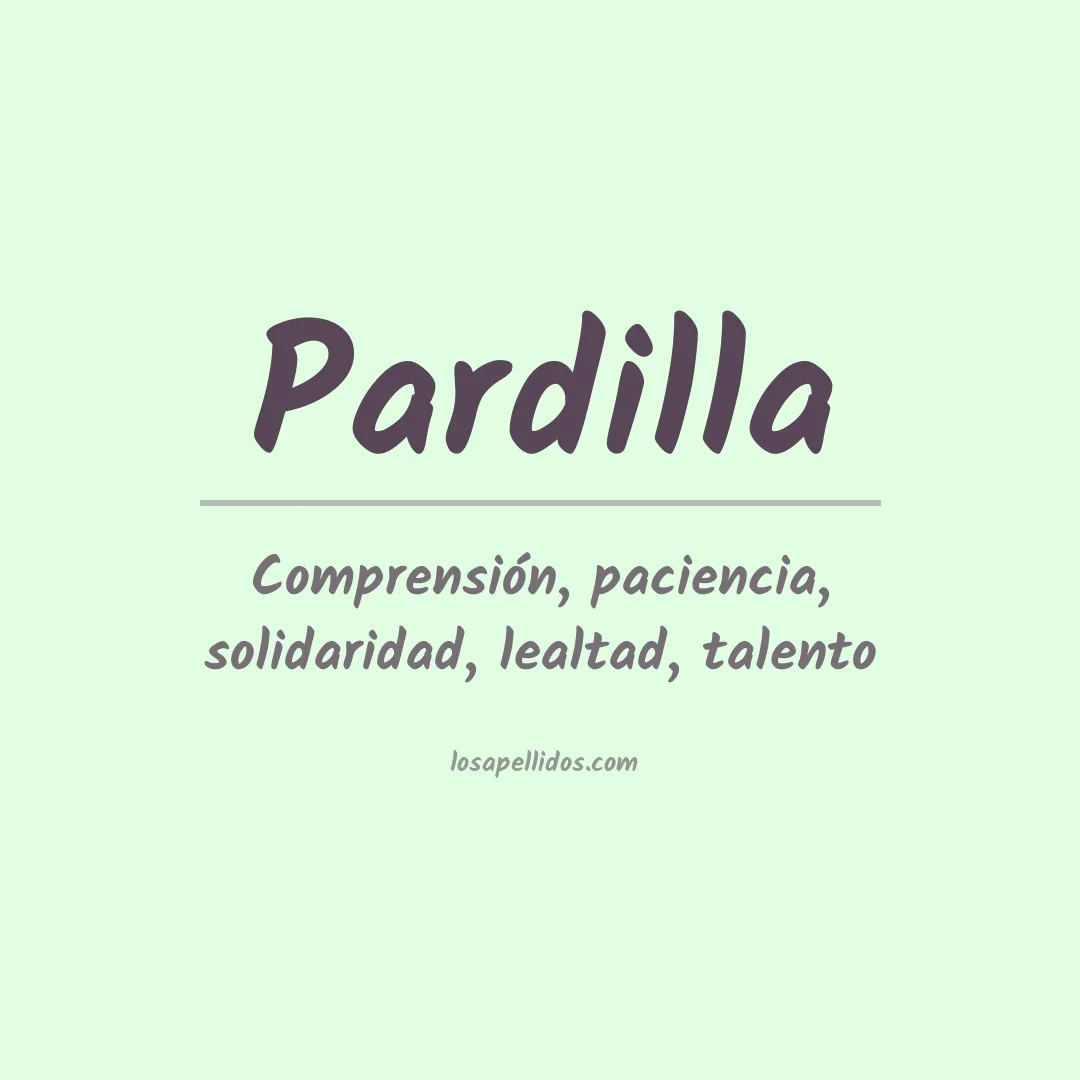 Apellido Pardilla