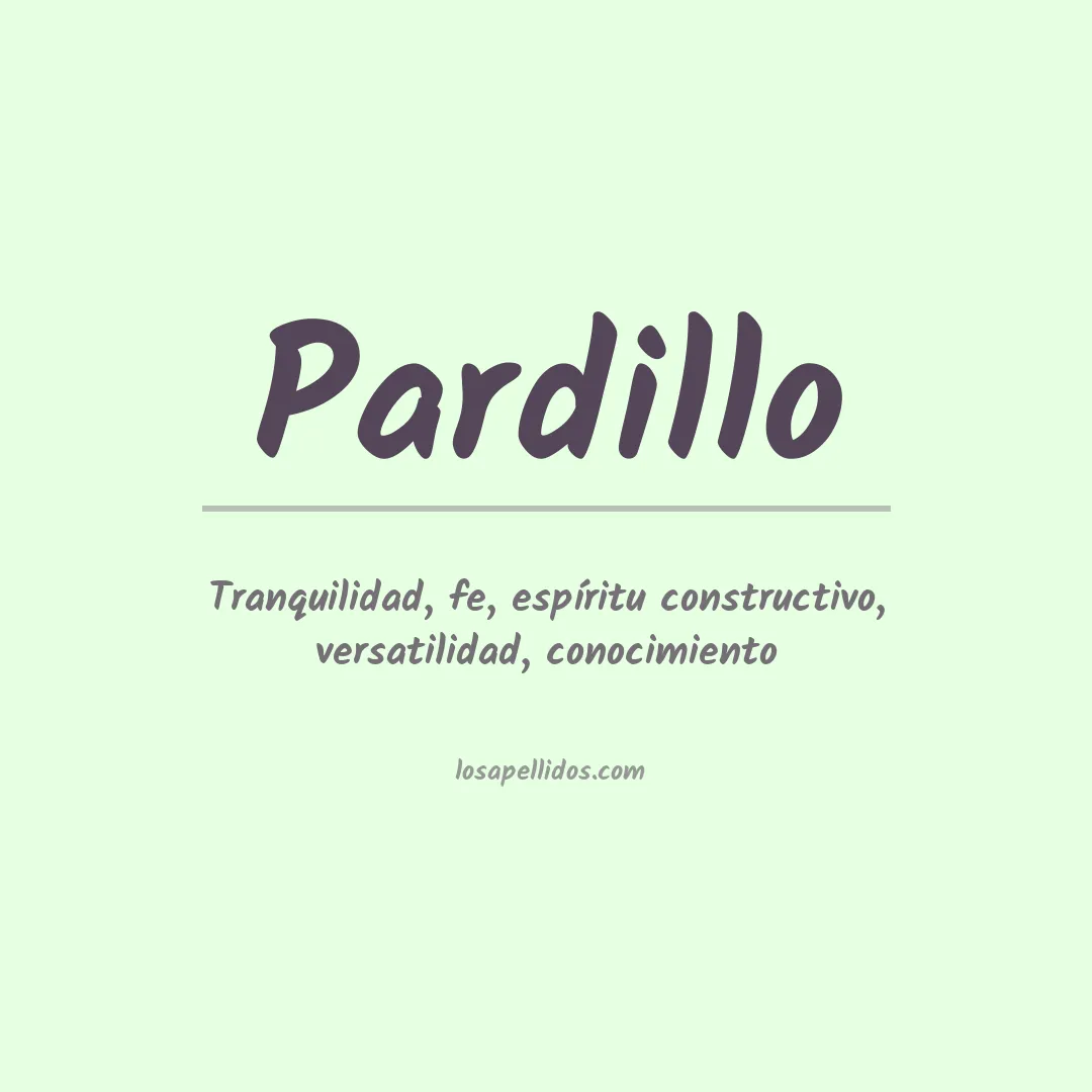 Apellido Pardillo