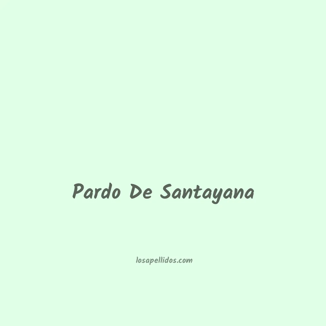 Pardo de santayana en chino