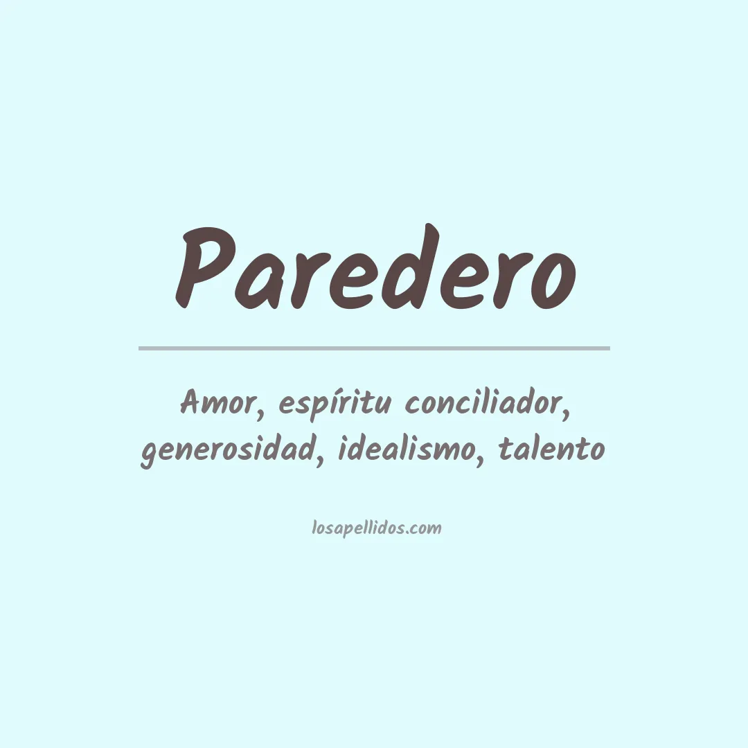 Apellido Paredero