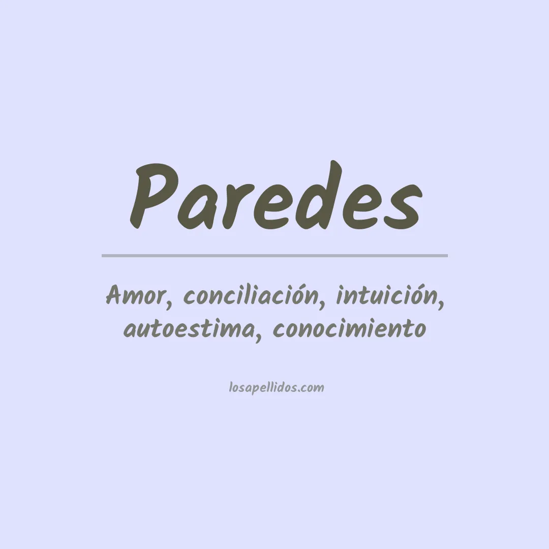 Apellido Paredes