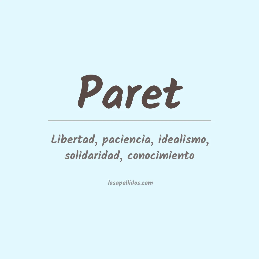 Apellido Paret