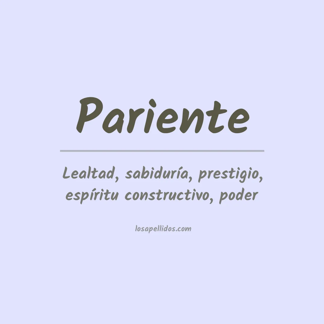 Apellido Pariente
