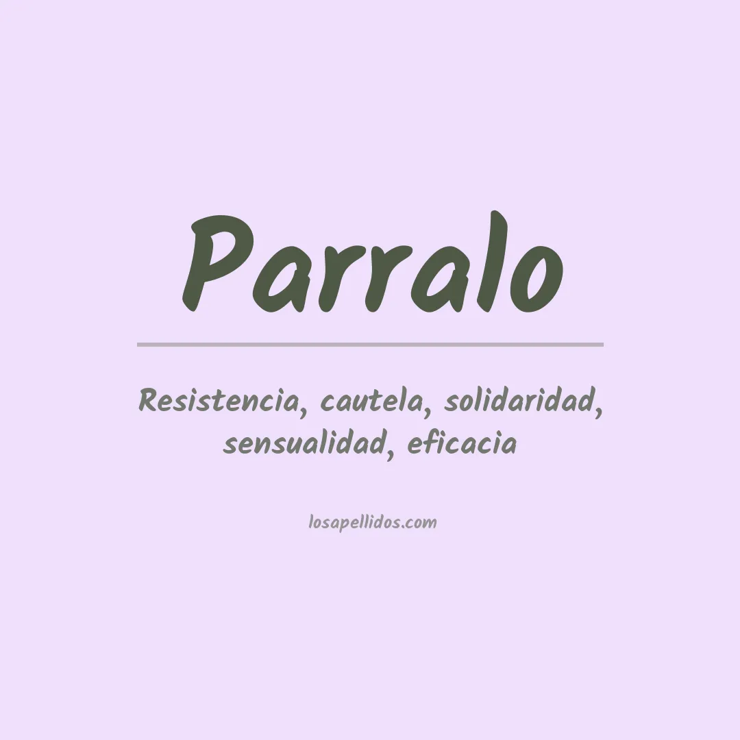 Apellido Parralo