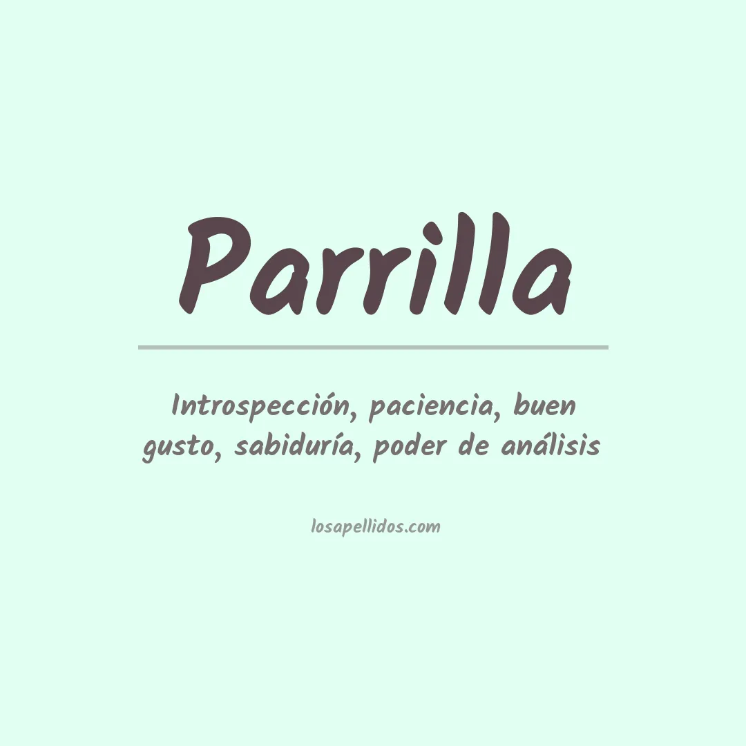 Apellido Parrilla