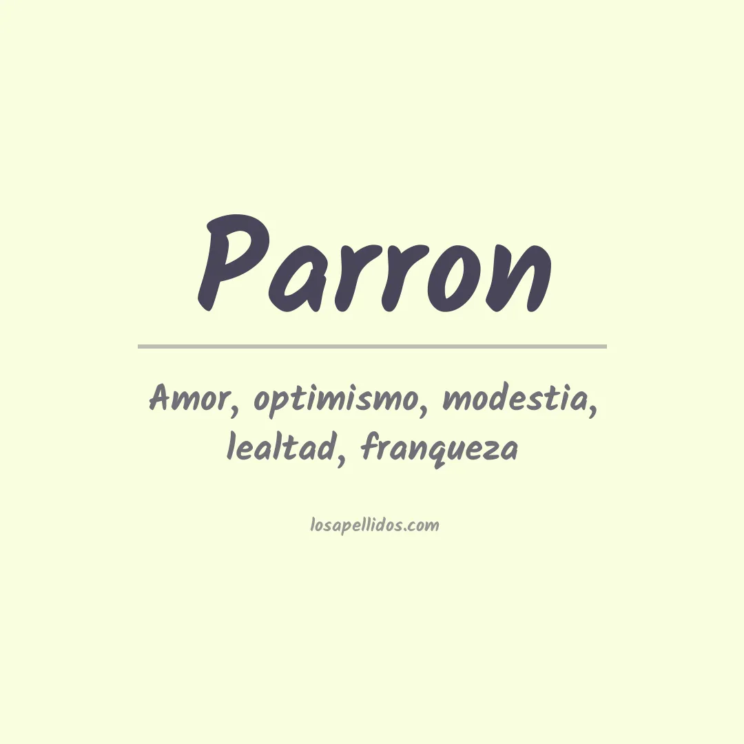 Apellido Parrón