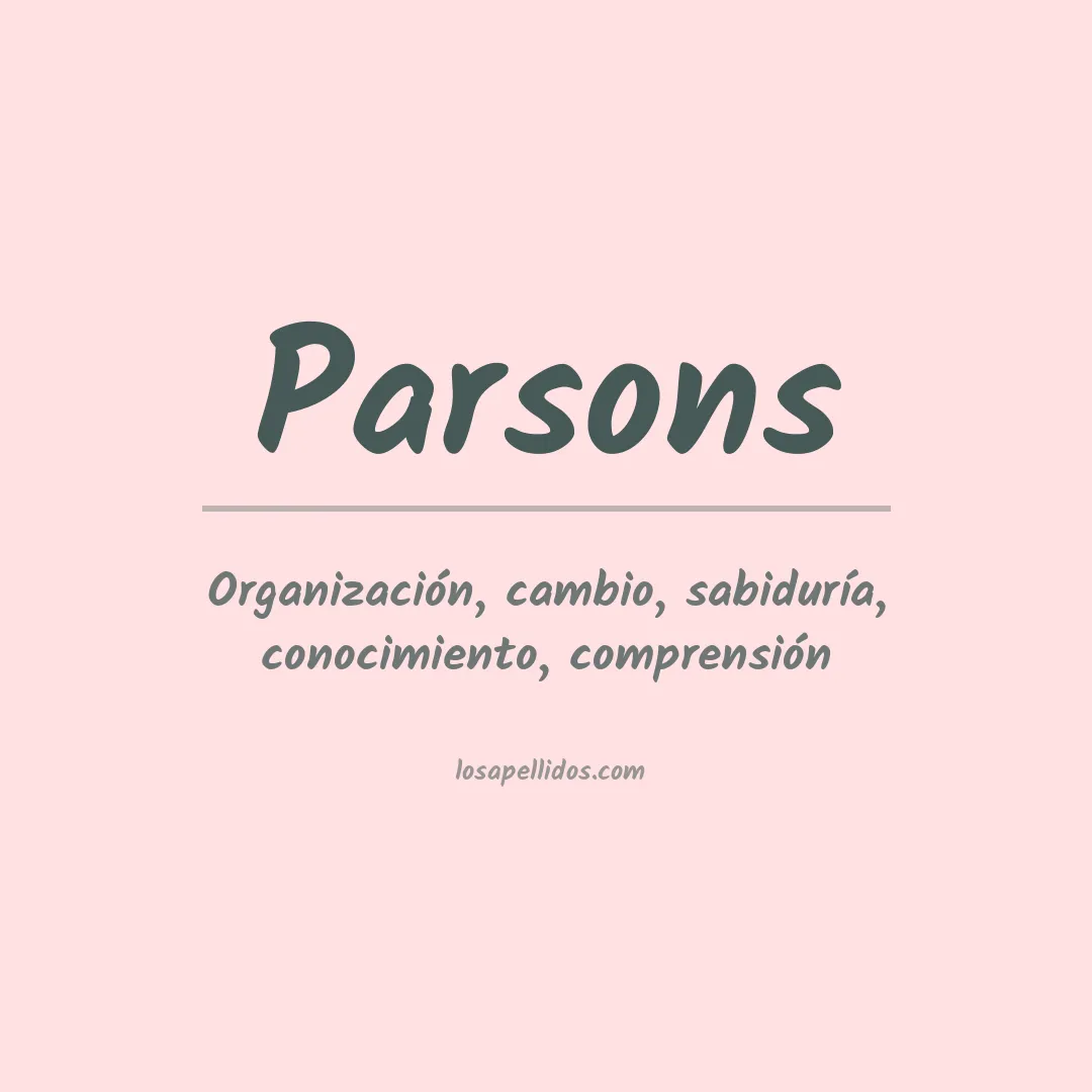 Apellido Parsons