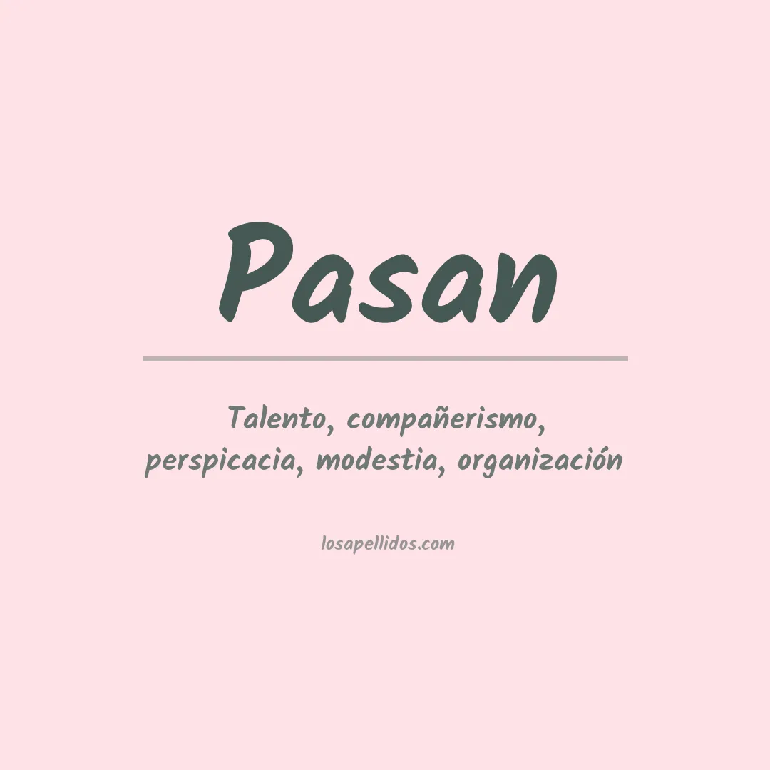 Apellido Pasan