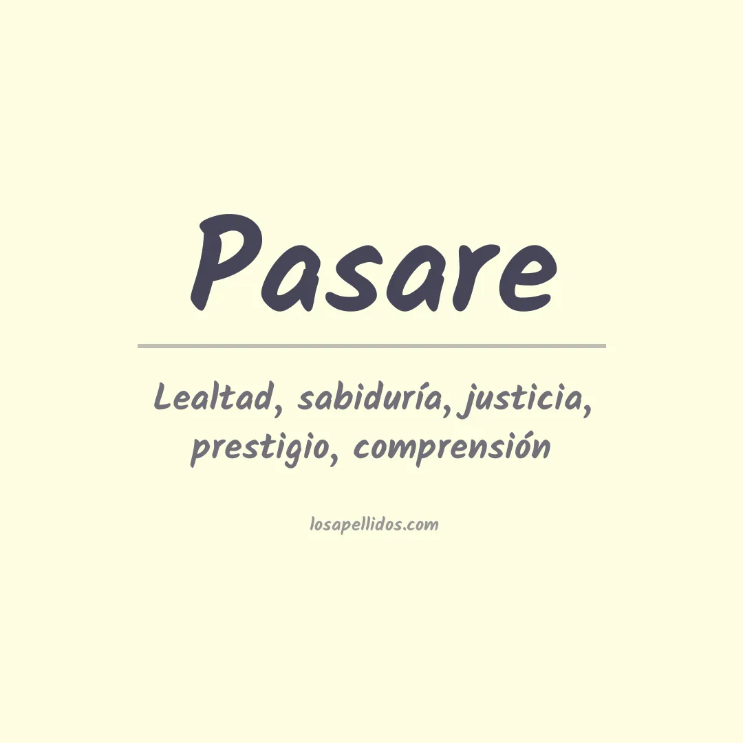 Apellido Pasare