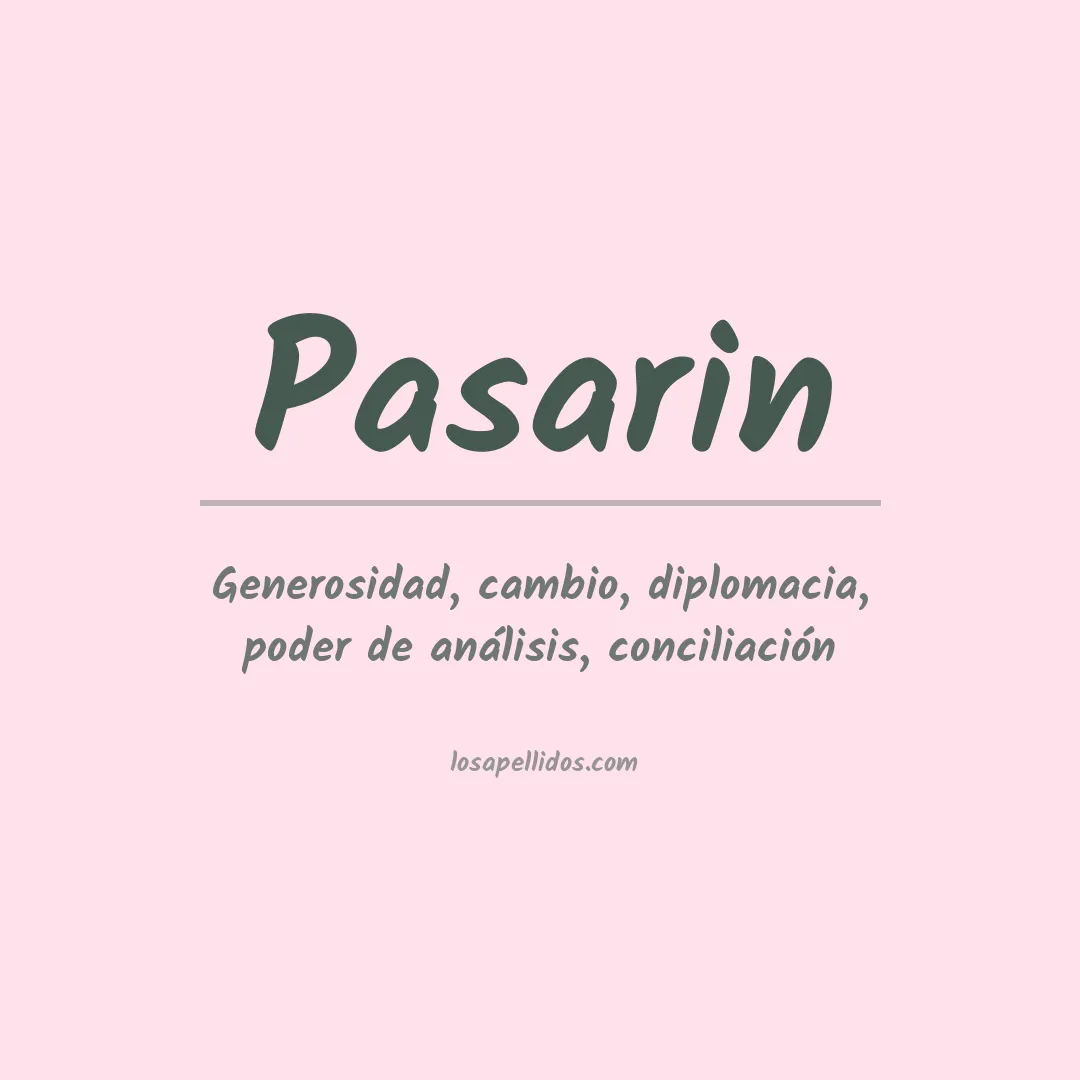 Apellido Pasarin