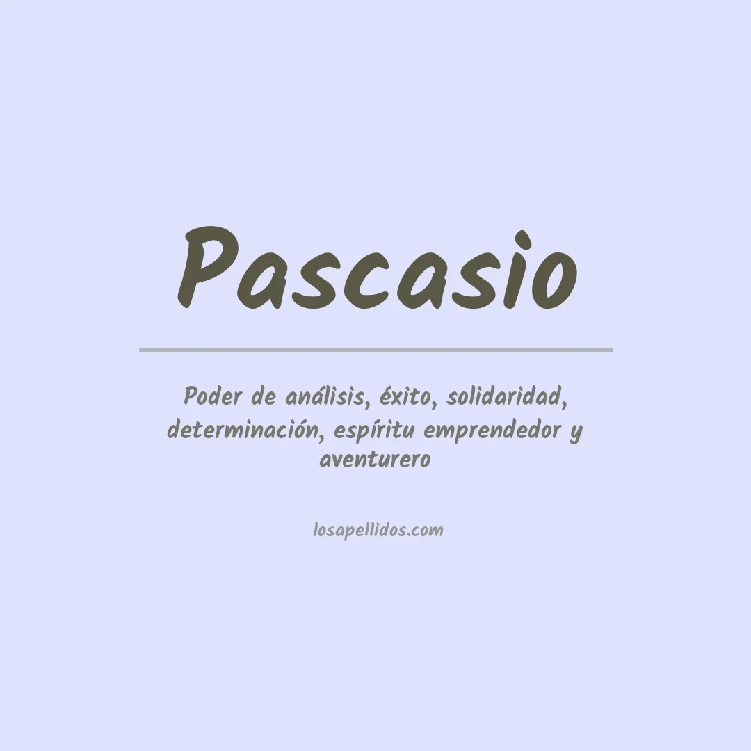 Apellido Pascasio