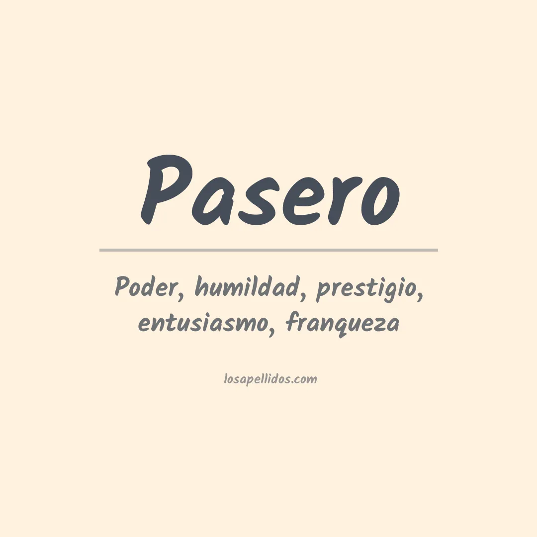 Apellido Pasero