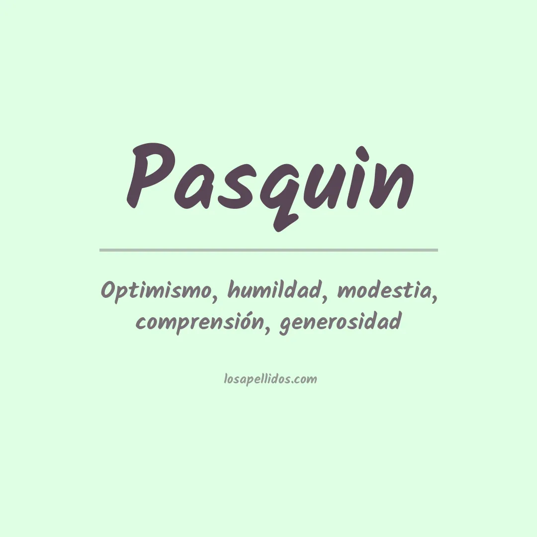 Apellido Pasquin