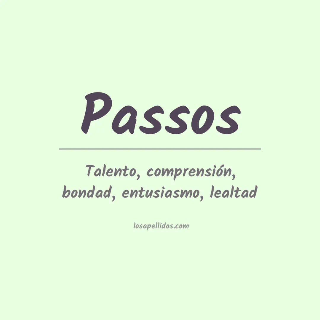 Apellido Passos
