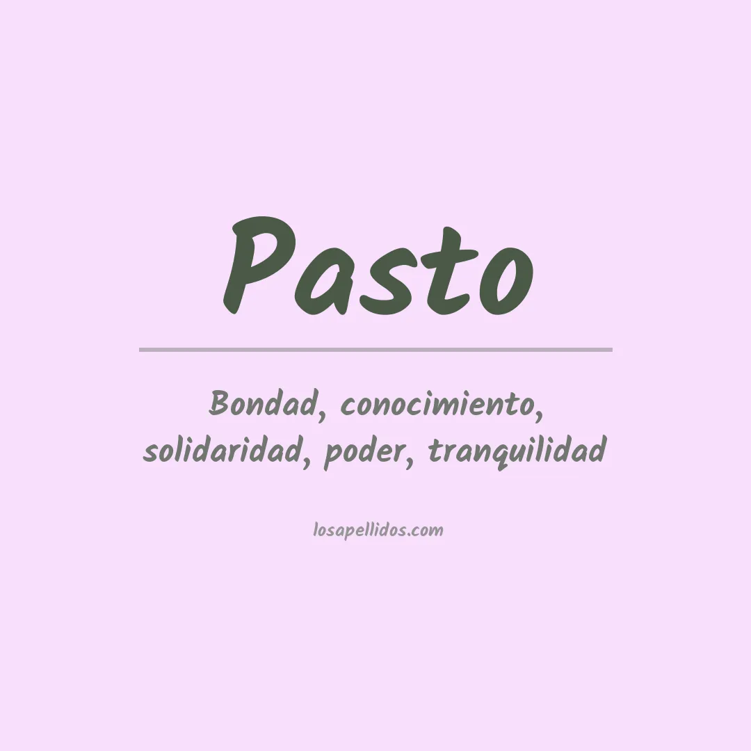 Apellido Pasto