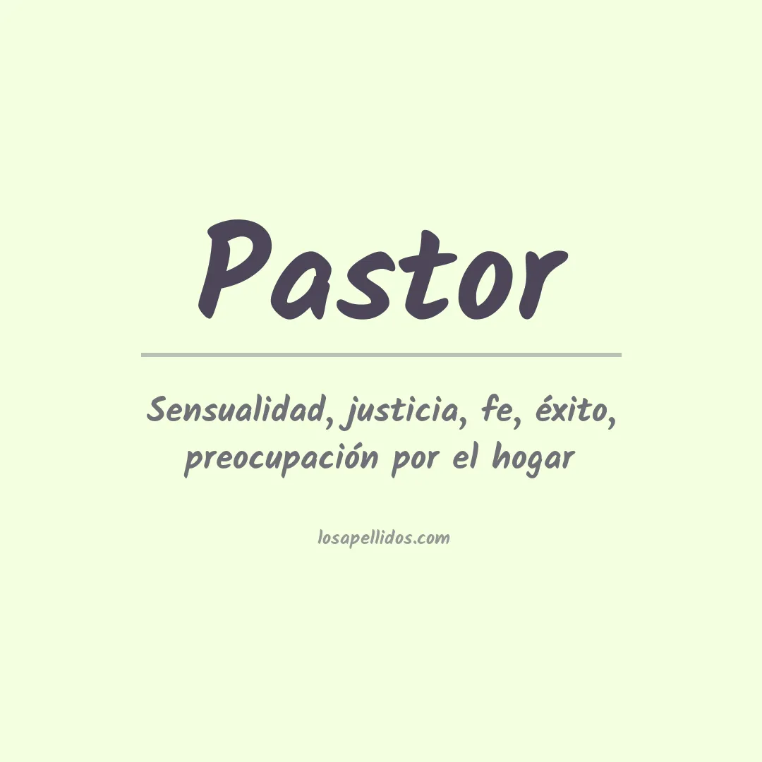 Apellido Pastor