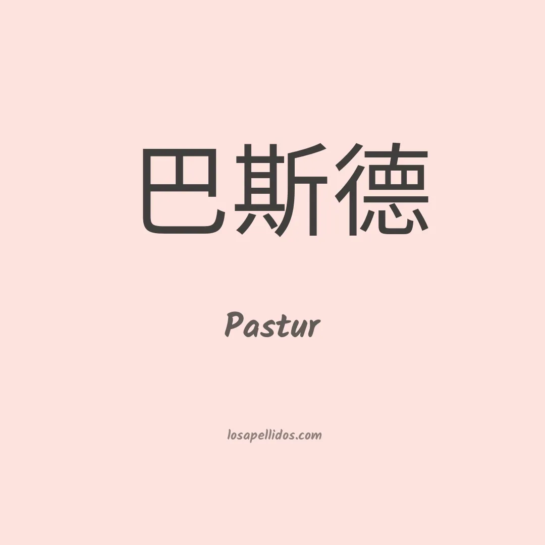 Pastur en chino