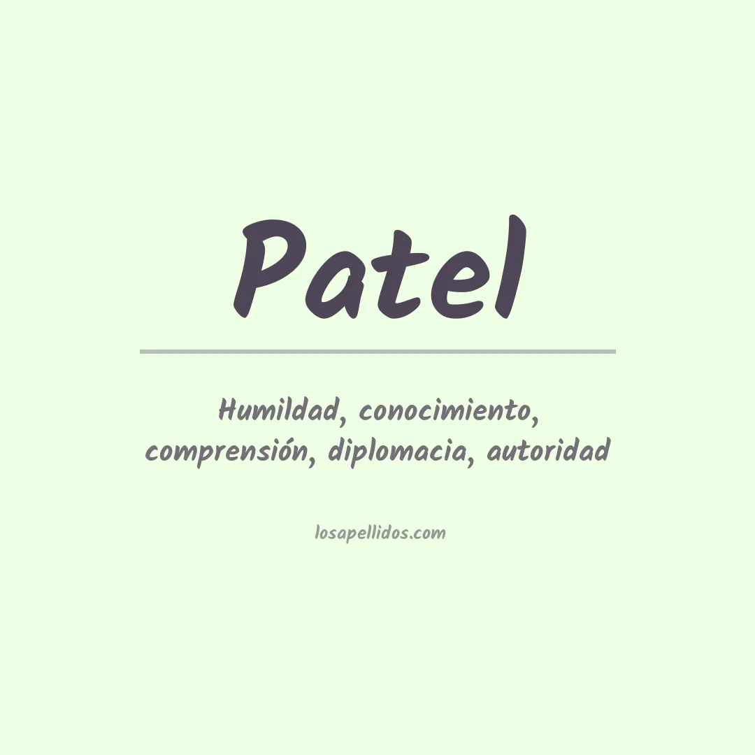 Apellido Patel