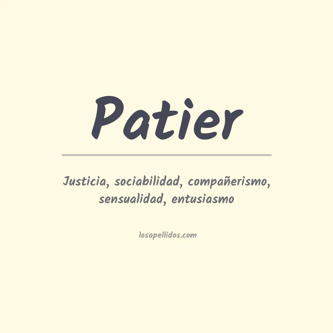 Apellido Patier