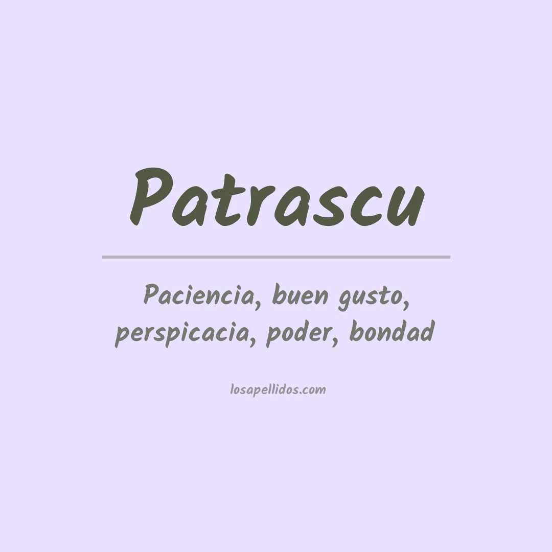 Apellido Patrascu