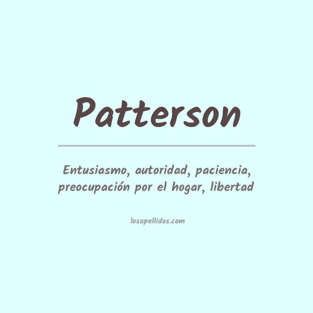 Apellido Patterson