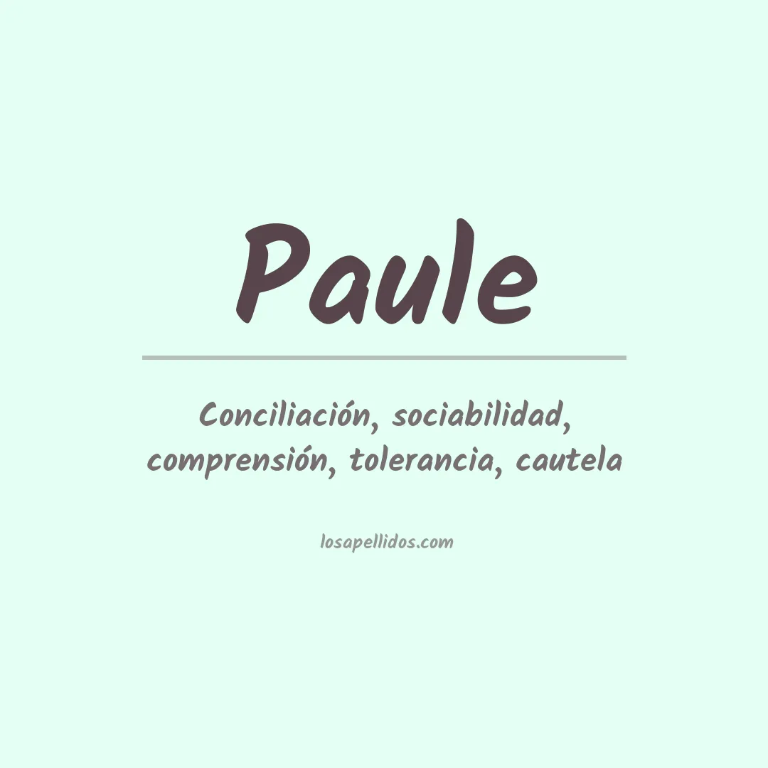 Apellido Paule