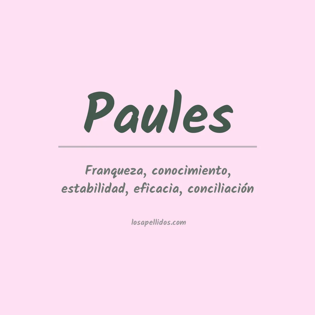 Apellido Paules