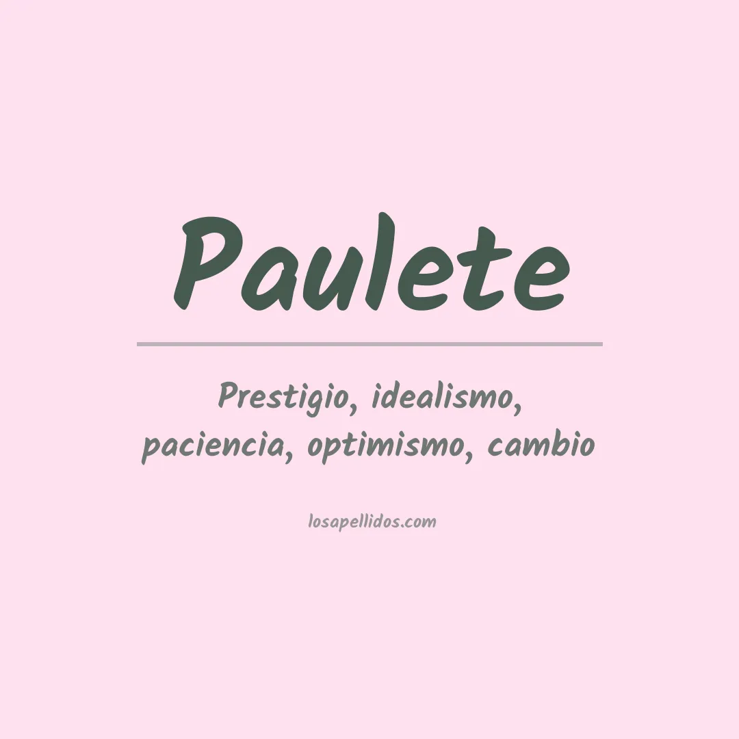 Apellido Paulete