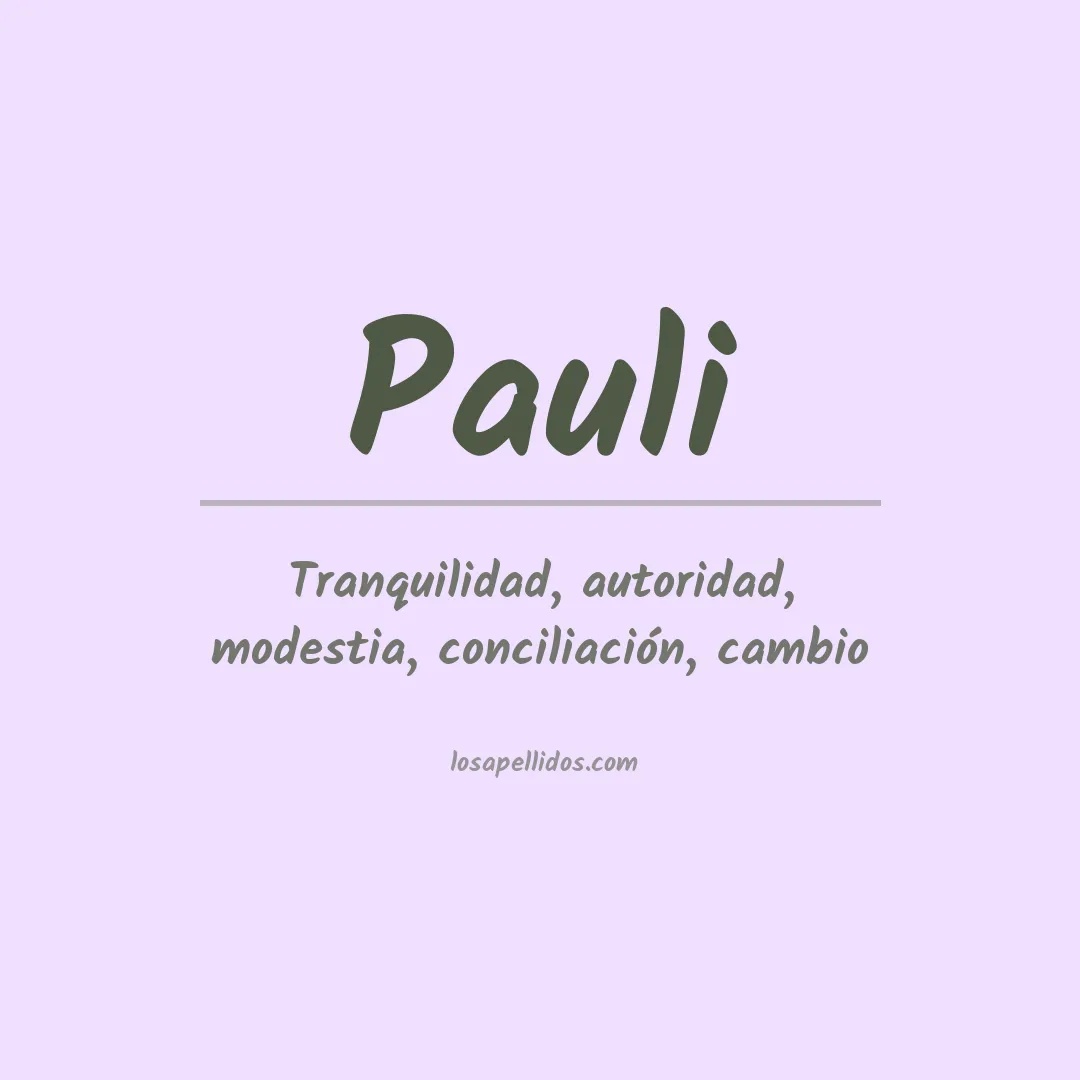 Apellido Pauli