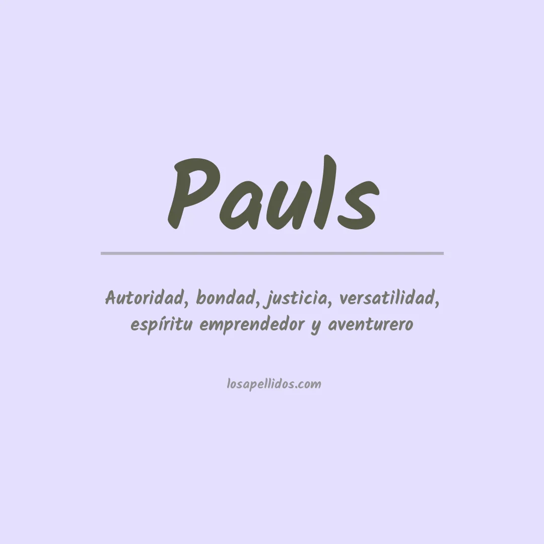 Apellido Pauls