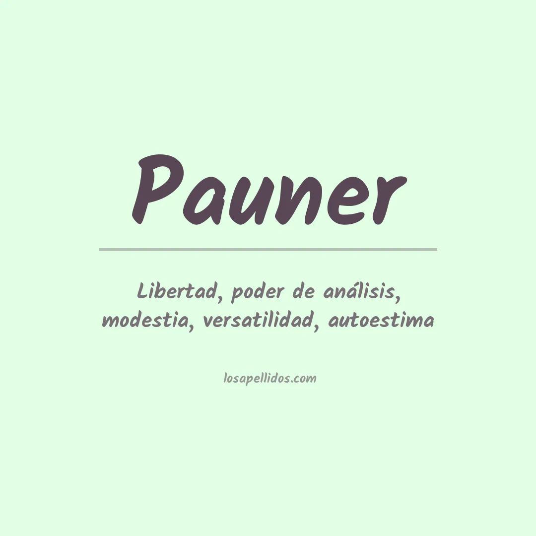 Apellido Pauner