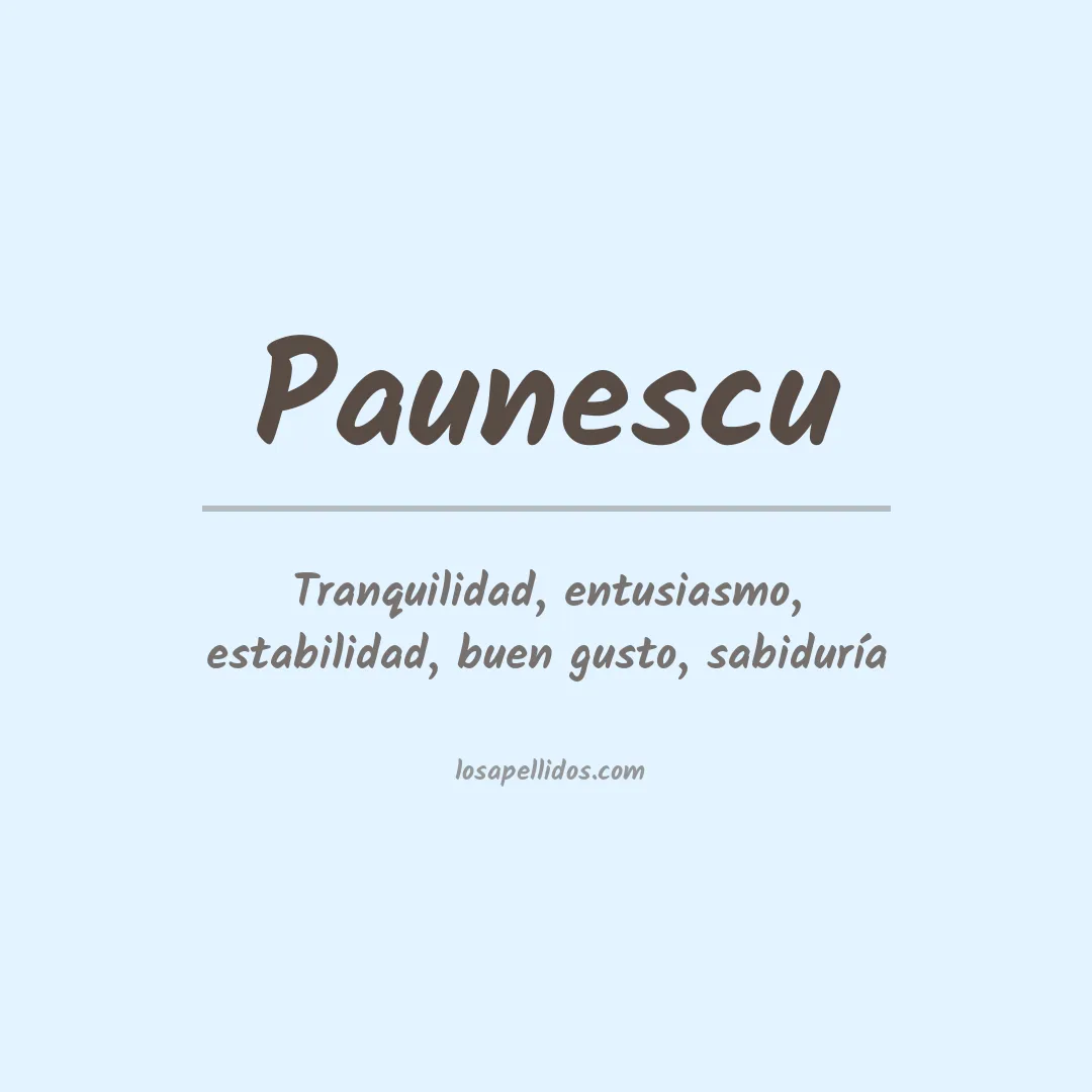Apellido Paunescu