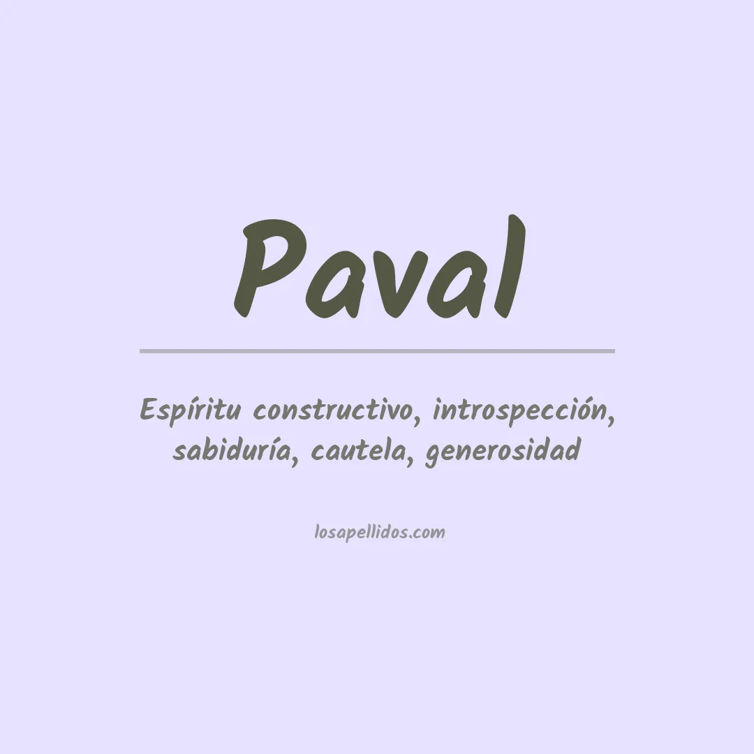 Apellido Paval