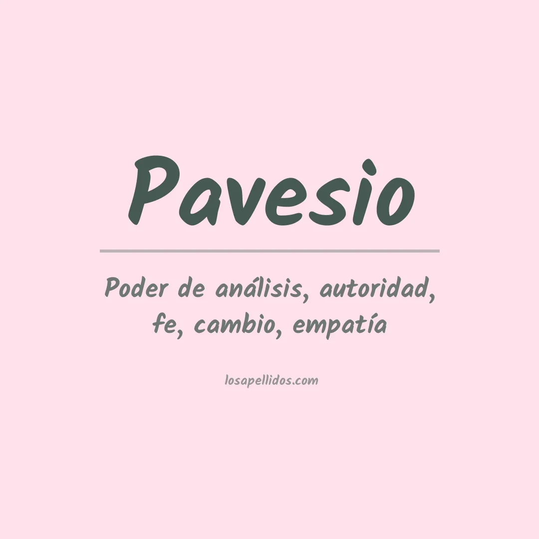 Apellido Pavesio