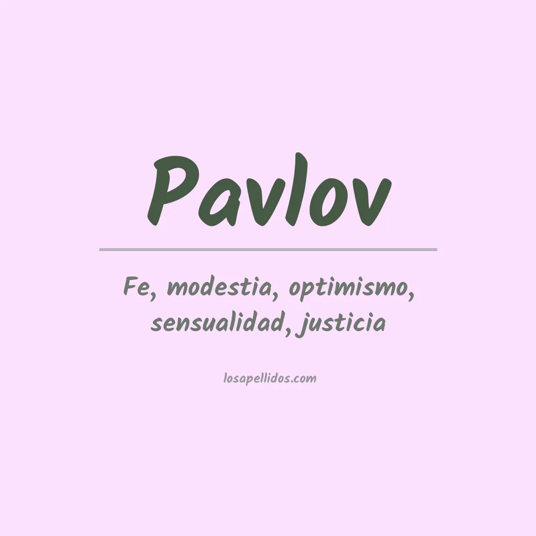 Apellido Pavlov
