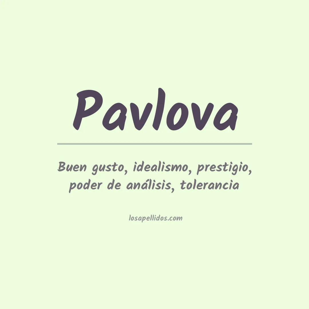 Apellido Pavlova