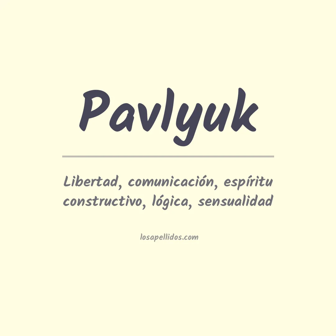 Apellido Pavlyuk