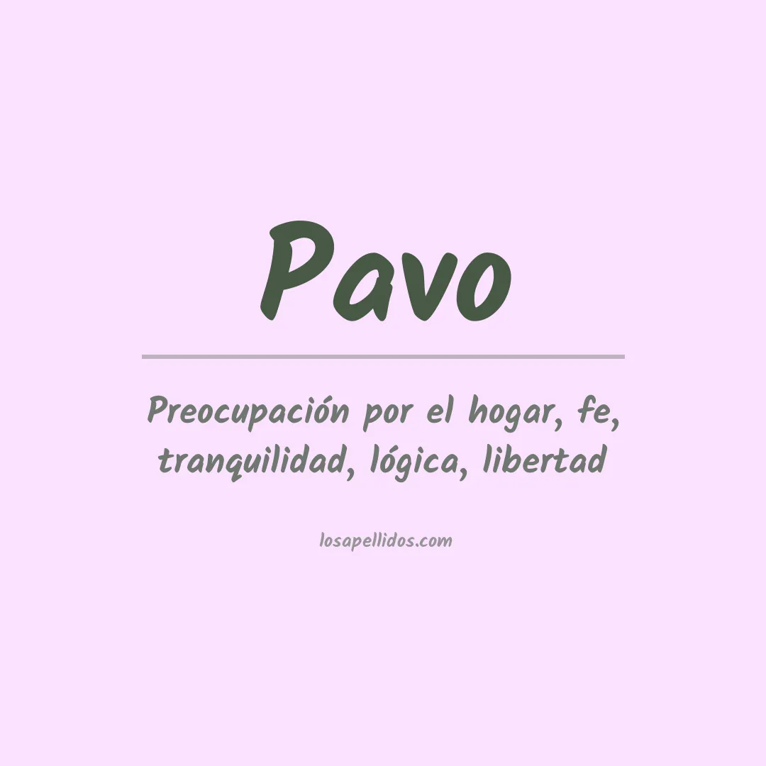 Apellido Pavo