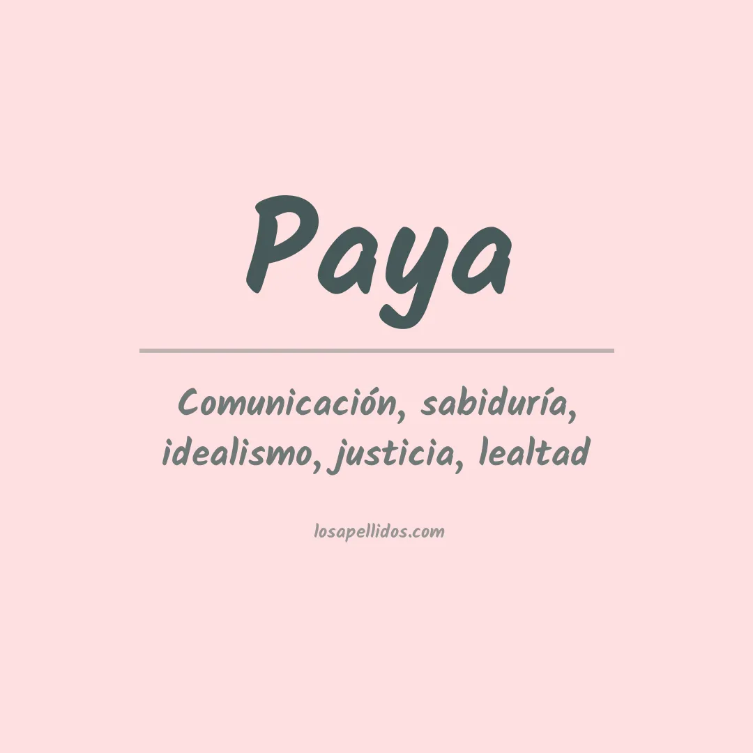 Apellido Paya