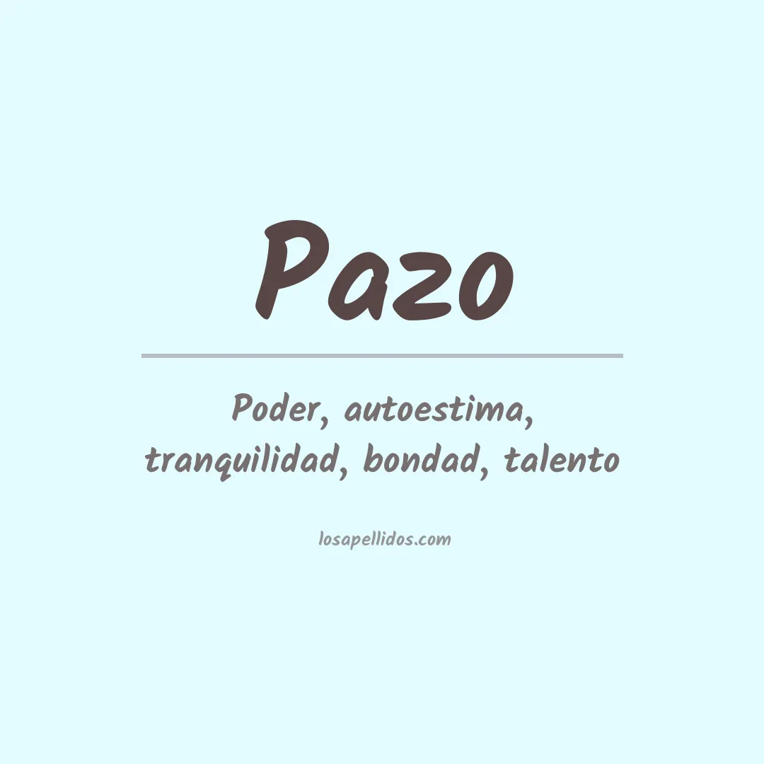 Apellido Pazo